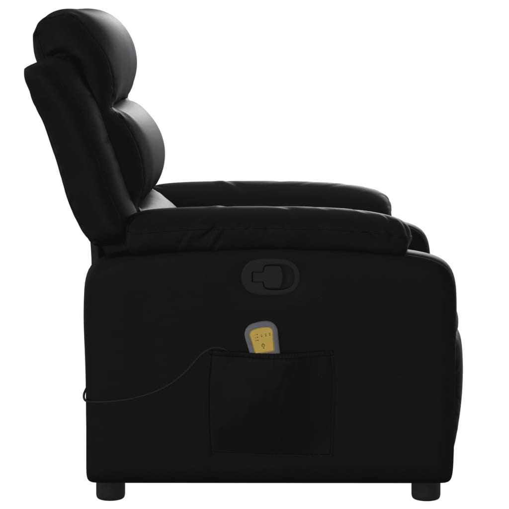 Massagestoel van zwart kunstleer