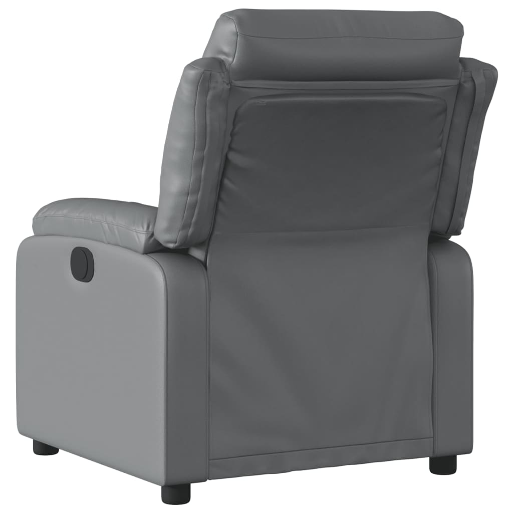Massagestoel van grijs kunstleer