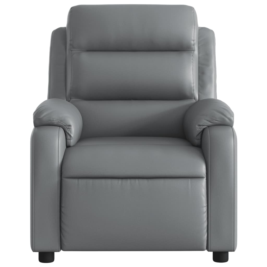 Massagestoel van grijs kunstleer