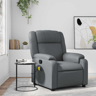 Massagestoel van grijs kunstleer