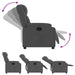 Relaxfauteuil donkergrijze stof