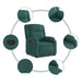 Relaxfauteuil donkergroene stof
