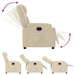 Relaxfauteuil crème stof