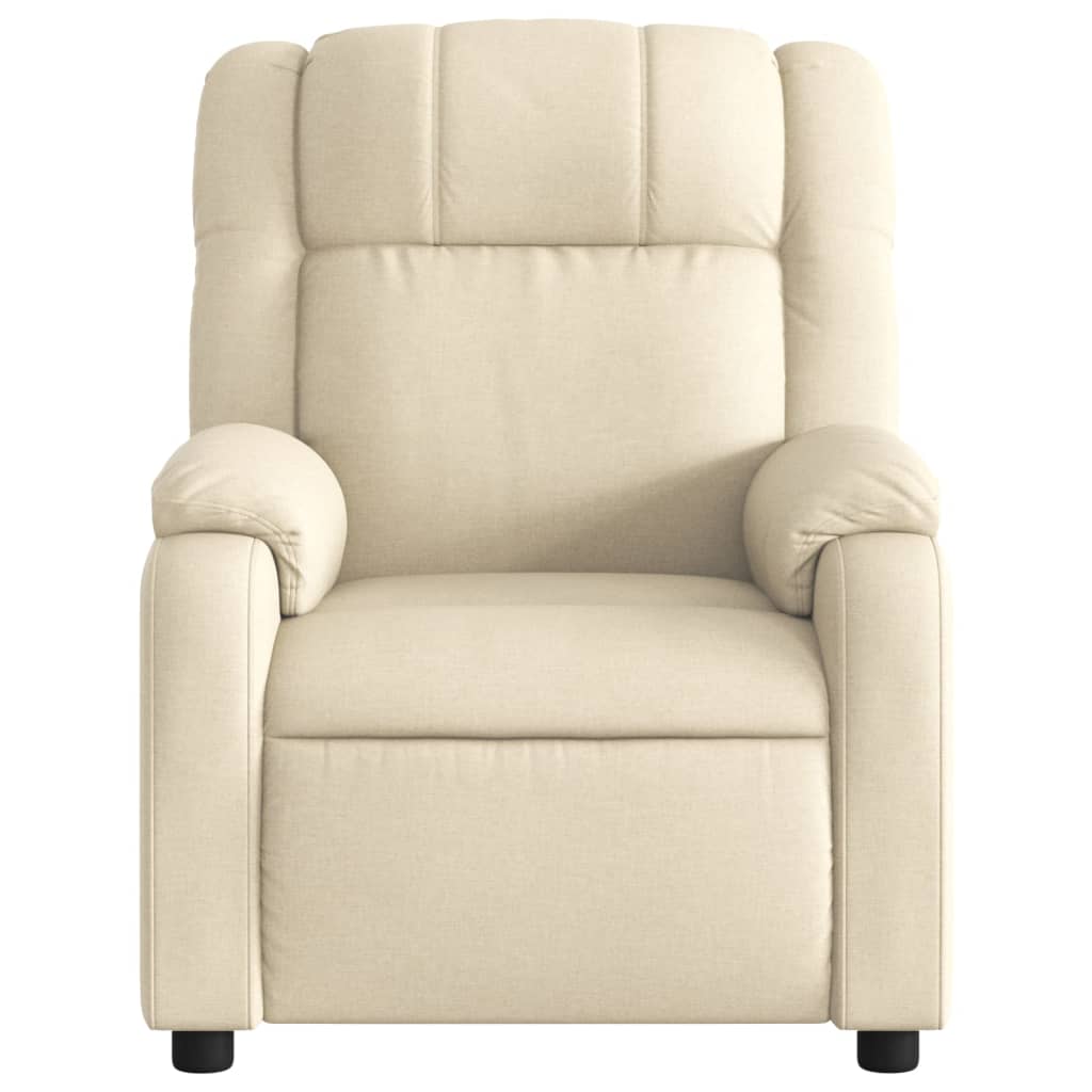 Relaxfauteuil crème stof