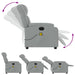 Massagestoel met lichtgrijze stof