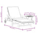 Ligbed met kussen en tafel massief acaciahout
