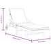 Ligbedden 2 st met kussens 200x68x83 cm massief acaciahout
