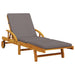 Ligbedden 2 st met kussens 200x68x83 cm massief acaciahout