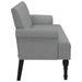 Bankje met rugleuning 120x62x75,5 cm stof lichtgrijs