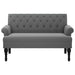 Bank met rugleuning donkergrijs 120x62x75,5 cm stof