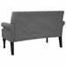 Bank met rugleuning donkergrijs 120x62x75,5 cm stof