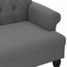Bank met rugleuning donkergrijs 120x62x75,5 cm stof
