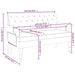 Bank met rugleuning donkergrijs 120x62x75,5 cm stof