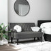 Bank met rugleuning donkergrijs 120x62x75,5 cm stof