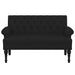 Bank met rugleuning zwart 120x62x75,5 cm stof