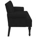 Bank met rugleuning zwart 120x62x75,5 cm stof