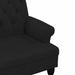 Bank met rugleuning zwart 120x62x75,5 cm stof