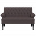 Bankje met rugleuning 120x62x75,5 cm stof donkerbruin