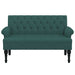 Bankje met rugleuning 120x62x75,5 cm stof donkergroen