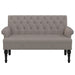 Bankje met rugleuning 120x62x75,5 cm stof taupe