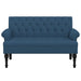 Bankje met rugleuning 120x62x75,5 cm stof blauw