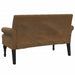 Bankje met rugleuning 120x62x75,5 cm kunstsuèdeleer bruin