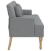 Bankje met kussens 113x64,5x75,5 cm stof lichtgrijs