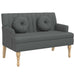 Bankje met kussens 113x64,5x75,5 cm stof donkergrijs