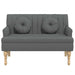 Bankje met kussens 113x64,5x75,5 cm stof donkergrijs