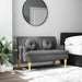 Bankje met kussens 113x64,5x75,5 cm stof donkergrijs