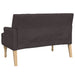 Bankje met kussens 113x64,5x75,5 cm stof donkerbruin