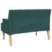 Bankje met kussens 113x64,5x75,5 cm stof donkergroen