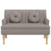 Bankje met kussens 113x64,5x75,5 cm stof taupe