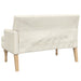 Bankje met kussens 113x64,5x75,5 cm linnen