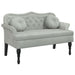 Bank met kussens lichtgrijs 120,5x65x75 cm fluweel