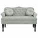 Bank met kussens lichtgrijs 120,5x65x75 cm fluweel