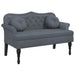 Bank met kussens donkergrijs 120,5x65x75 cm fluweel