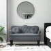 Bank met kussens donkergrijs 120,5x65x75 cm fluweel