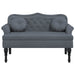 Bank met kussens donkergrijs 120,5x65x75 cm fluweel