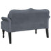Bank met kussens donkergrijs 120,5x65x75 cm fluweel