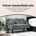 Bank met kussens donkergrijs 120,5x65x75 cm fluweel