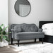 Bank met kussens donkergrijs 120,5x65x75 cm fluweel