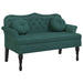Bank met kussens donkergroen 120,5x65x75 cm fluweel