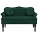 Bank met kussens donkergroen 120,5x65x75 cm fluweel