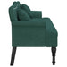 Bank met kussens donkergroen 120,5x65x75 cm fluweel
