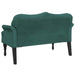 Bank met kussens donkergroen 120,5x65x75 cm fluweel