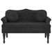 Bank met kussens zwart 120,5x65x75 cm fluweel