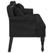 Bank met kussens zwart 120,5x65x75 cm fluweel