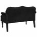 Bank met kussens zwart 120,5x65x75 cm fluweel