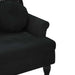 Bank met kussens zwart 120,5x65x75 cm fluweel